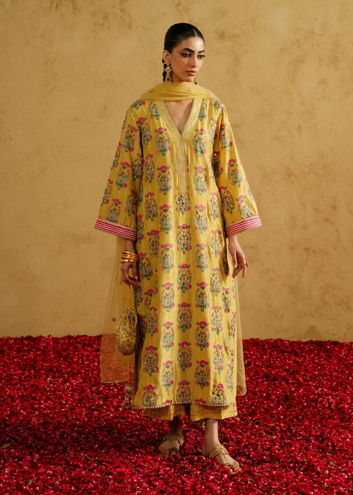 Mahgul | Chanderi Eid Edit | Marigold Mist, image 2
