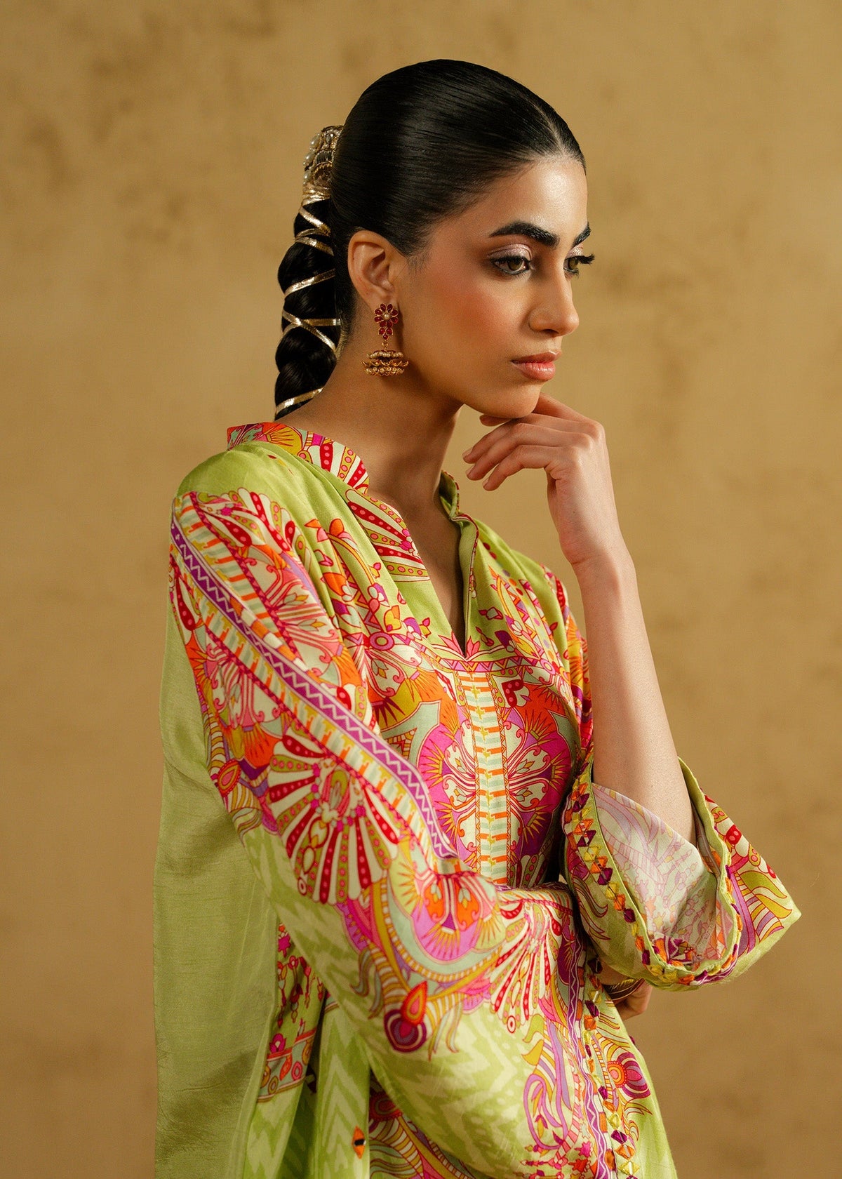 Mahgul | Chanderi Eid Edit | Jade Royale, image 4