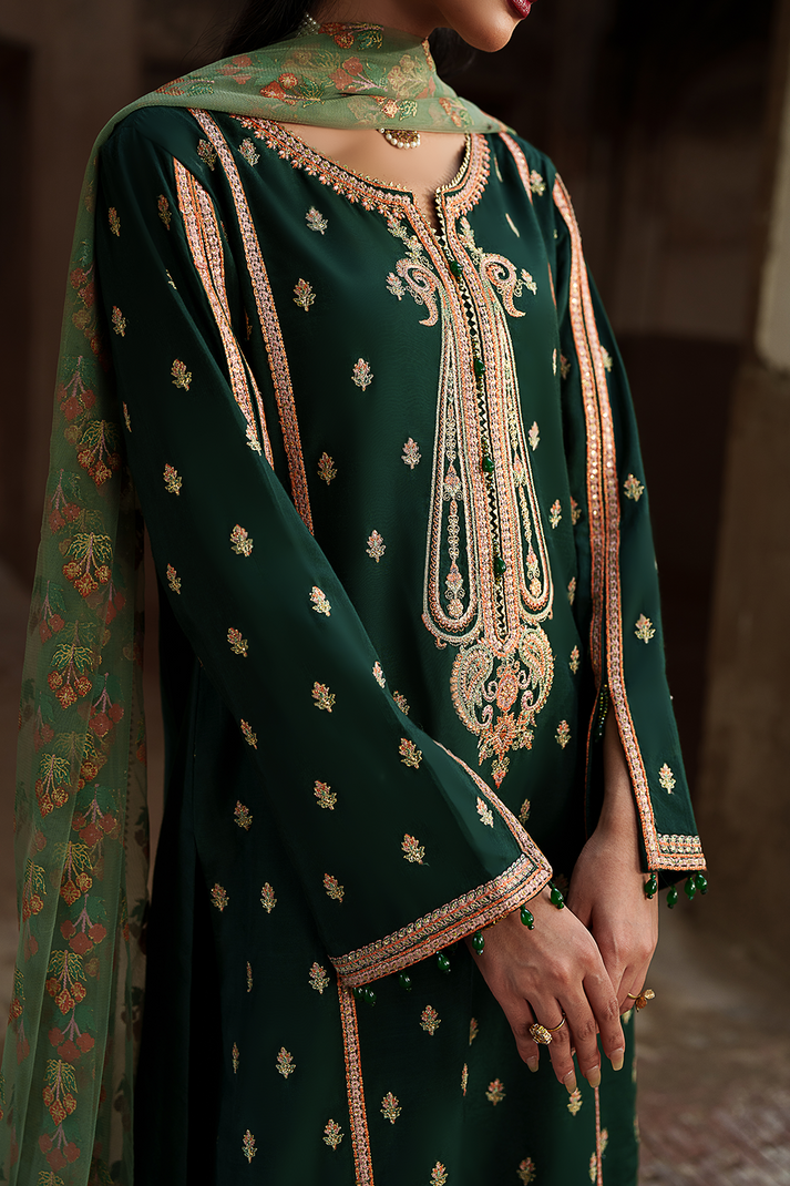 Saad Shaikh | Zaria Festive Pret 25 | EMERALD -  Saad Shaikh Ladies Clothes - Original Designer Dress - House of Maryam