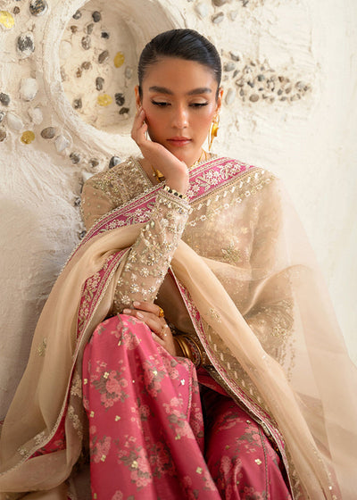 Suffuse Hiraeth gold and pink organza shirt and sharara, photo 4