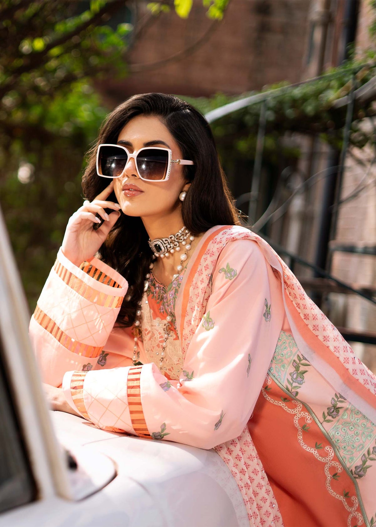 Fozia Khalid | Blossom Festive Lawn 25 | Zinnia -  Fozia Khalid Ladies Clothes - Original Designer Dress - House of Maryam