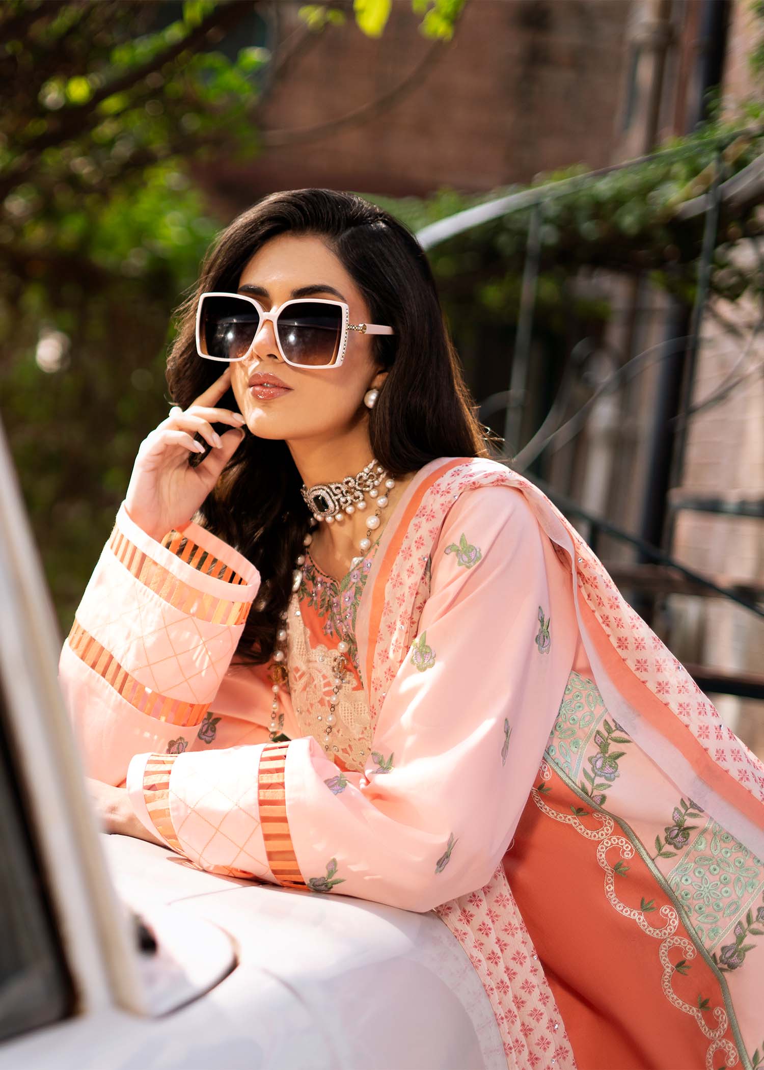 Fozia Khalid | Blossom Festive Lawn 25 | Zinnia -  Fozia Khalid Ladies Clothes -  House of Maryam