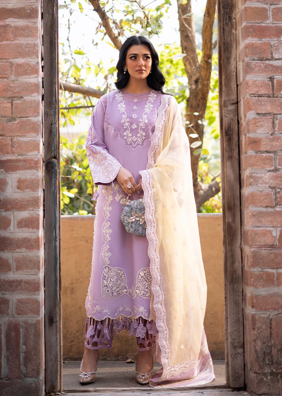 Fozia Khalid | Blossom Festive Lawn 25 | Iris -  Fozia Khalid Ladies Clothes - Original Designer Dress - House of Maryam