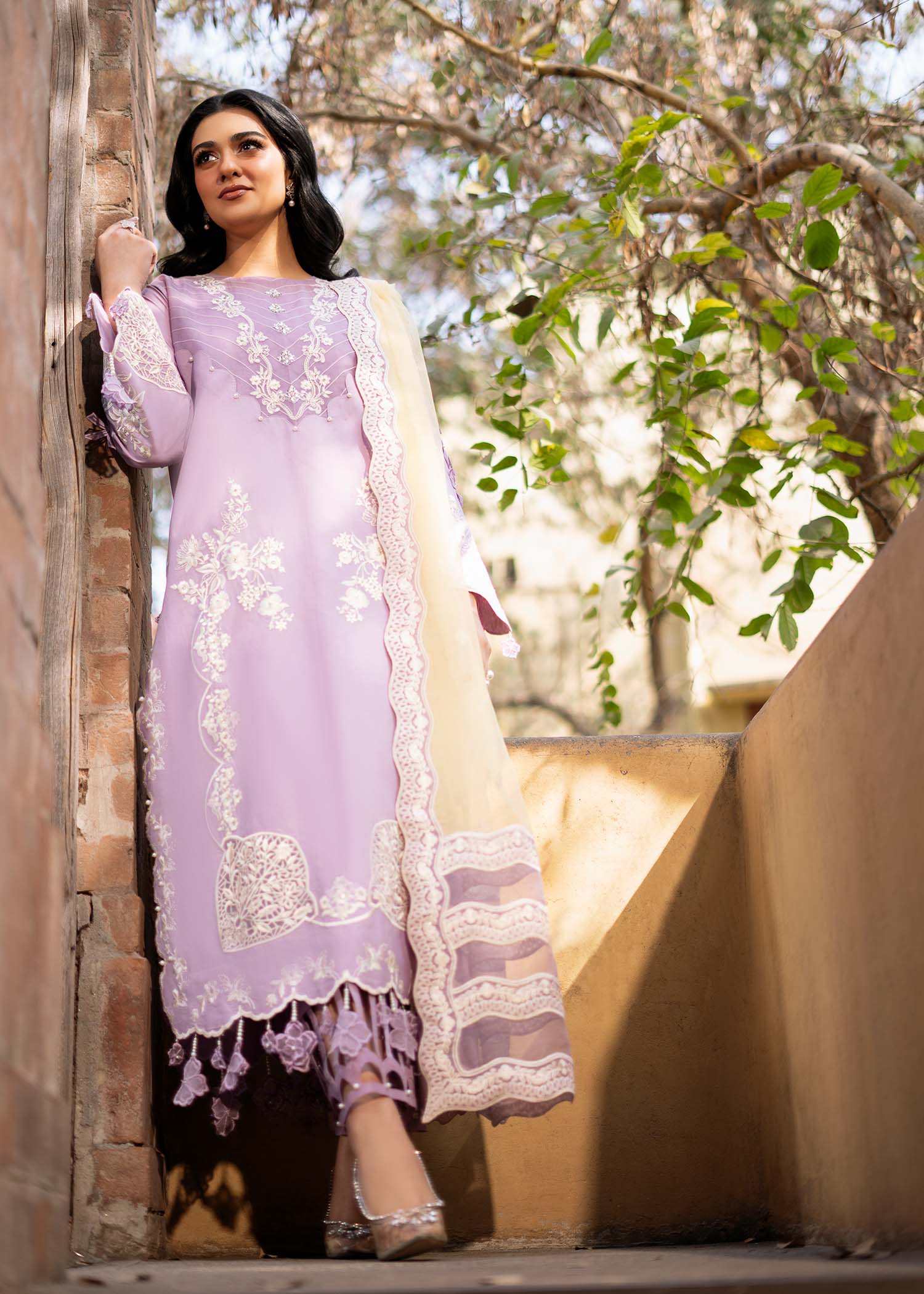 Fozia Khalid | Blossom Festive Lawn 25 | Iris -  Fozia Khalid Ladies Clothes -  House of Maryam