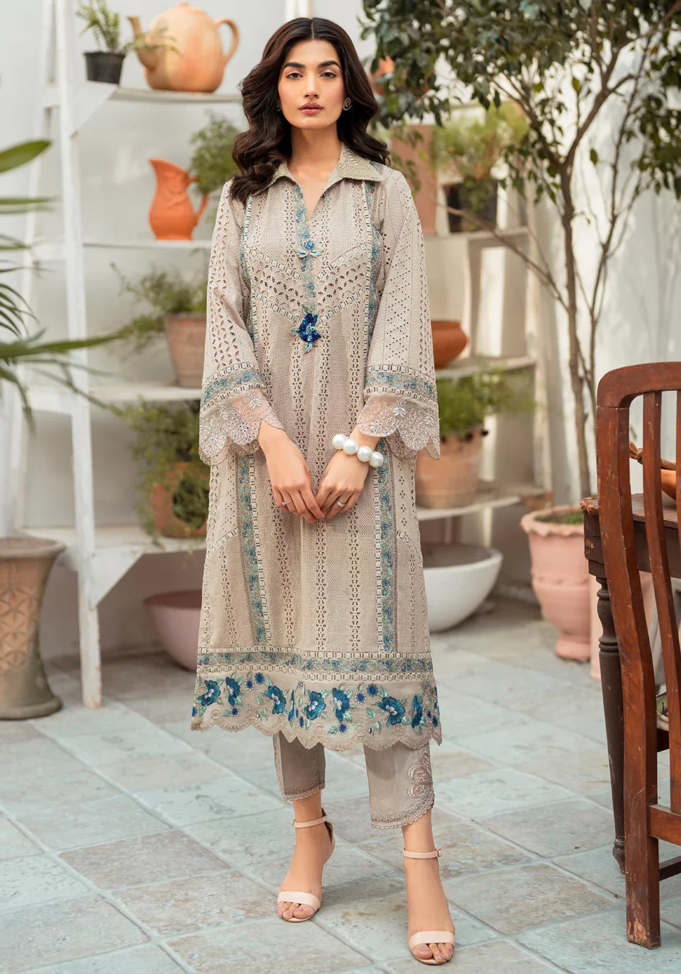 Zarqash | Belle Ame 24 | BL 010 Gris by Designer Zarqash - House of Maryam - Pakistani Designer Ethnic Wear in {{ shop.shopifyCountryName }}