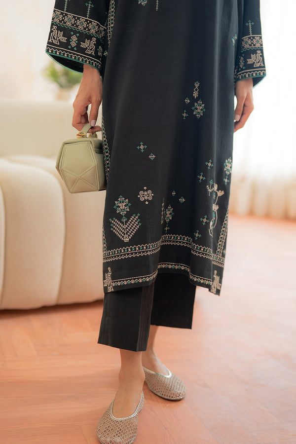 Sahar | Pret Essentials Winter 25 | Black Pearl-3