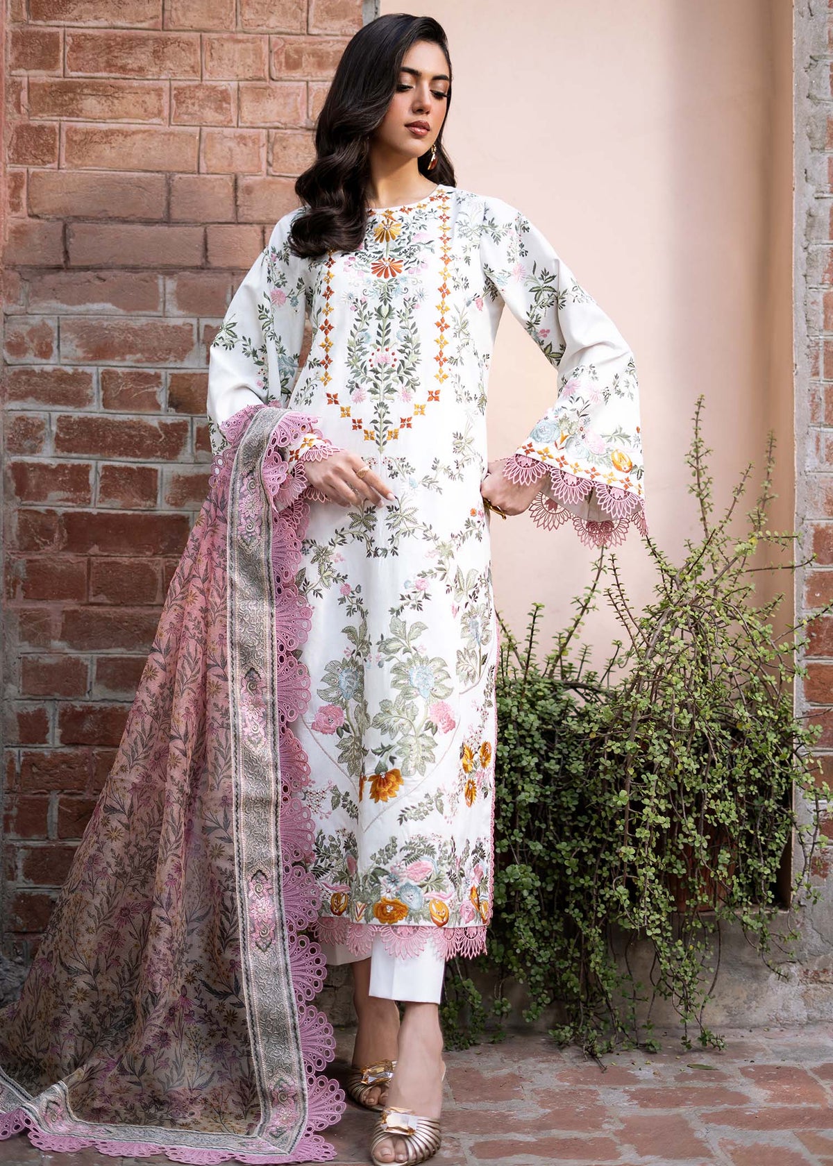 Fozia Khalid | Blossom Festive Lawn 25 | Lilly -  Fozia Khalid Ladies Clothes - Original Designer Dress - House of Maryam