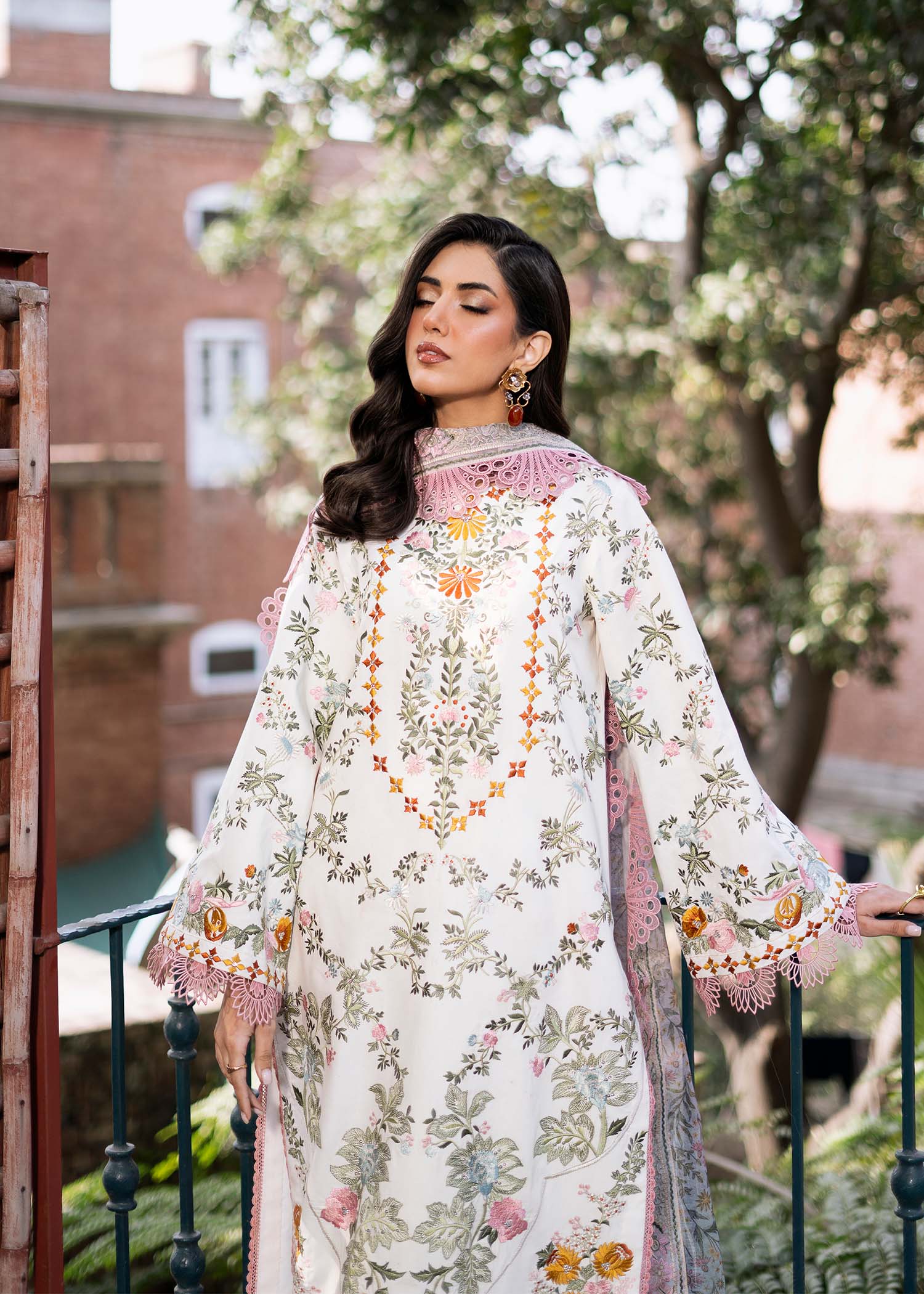 Fozia Khalid | Blossom Festive Lawn 25 | Lilly -  Fozia Khalid Ladies Clothes -  House of Maryam