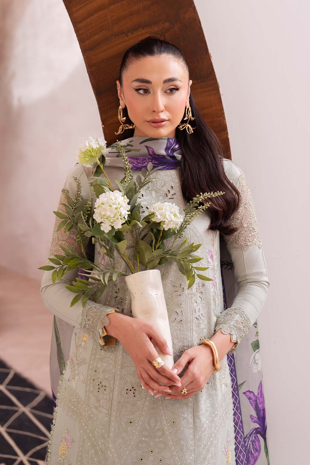 Neeshay | Symphony Luxury Lawn | OLIVE -  Neeshay Ladies Clothes - Original Designer Dress - House of Maryam