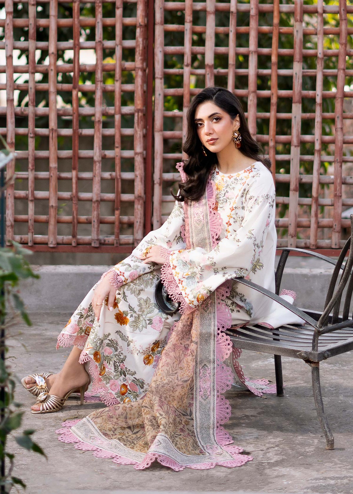 Fozia Khalid | Blossom Festive Lawn 25 | Lilly -  Fozia Khalid Ladies Clothes - Original Designer Dress - House of Maryam