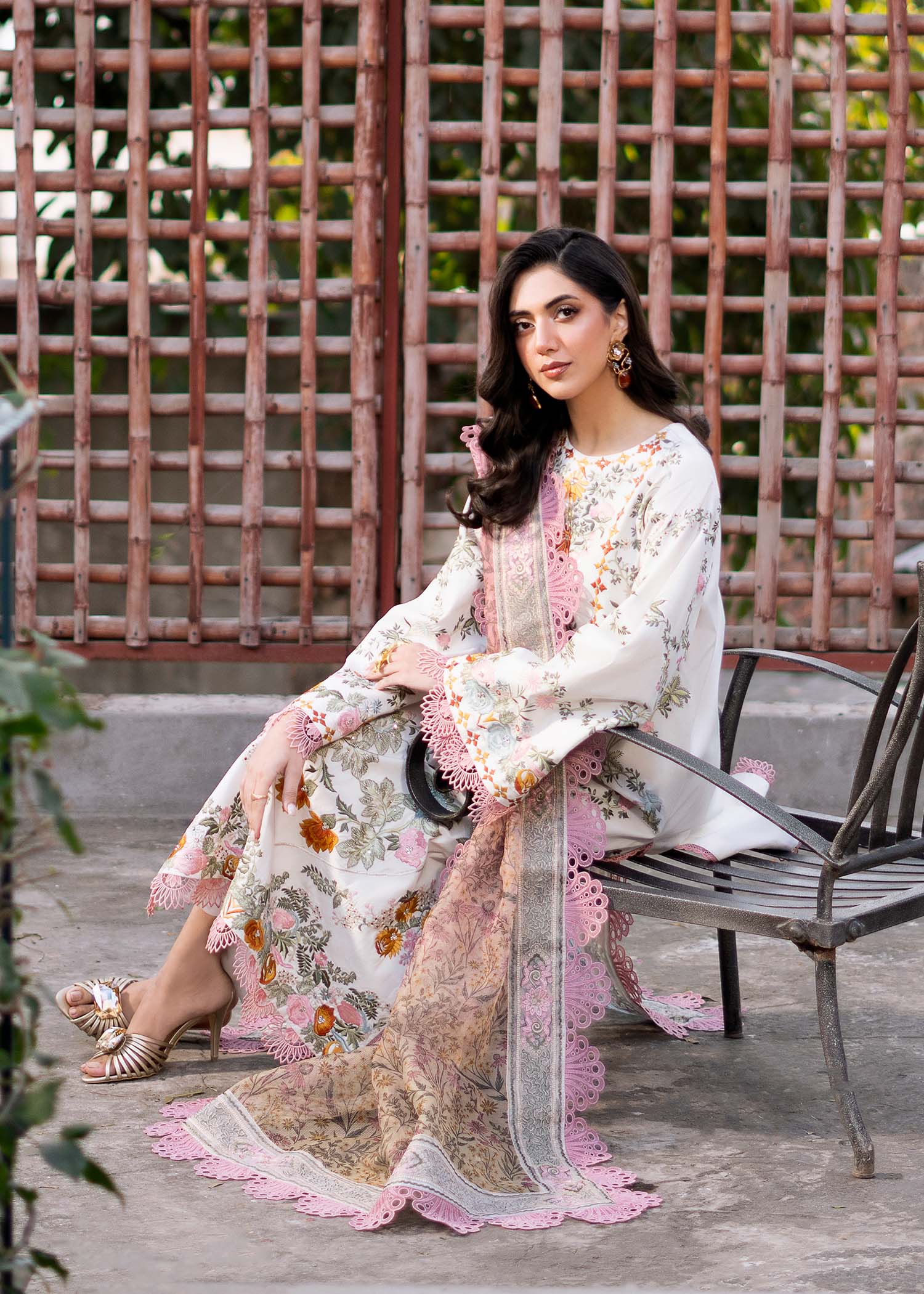Fozia Khalid | Blossom Festive Lawn 25 | Lilly -  Fozia Khalid Ladies Clothes -  House of Maryam