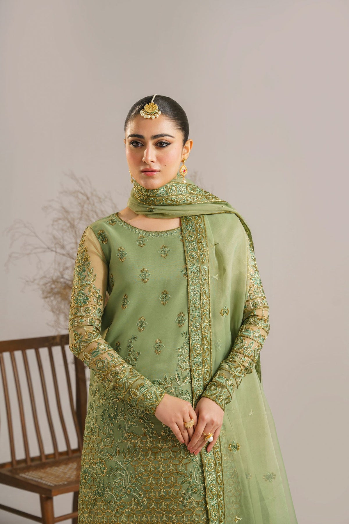 Akbar Aslam Fareena organza formal suit, photo 4