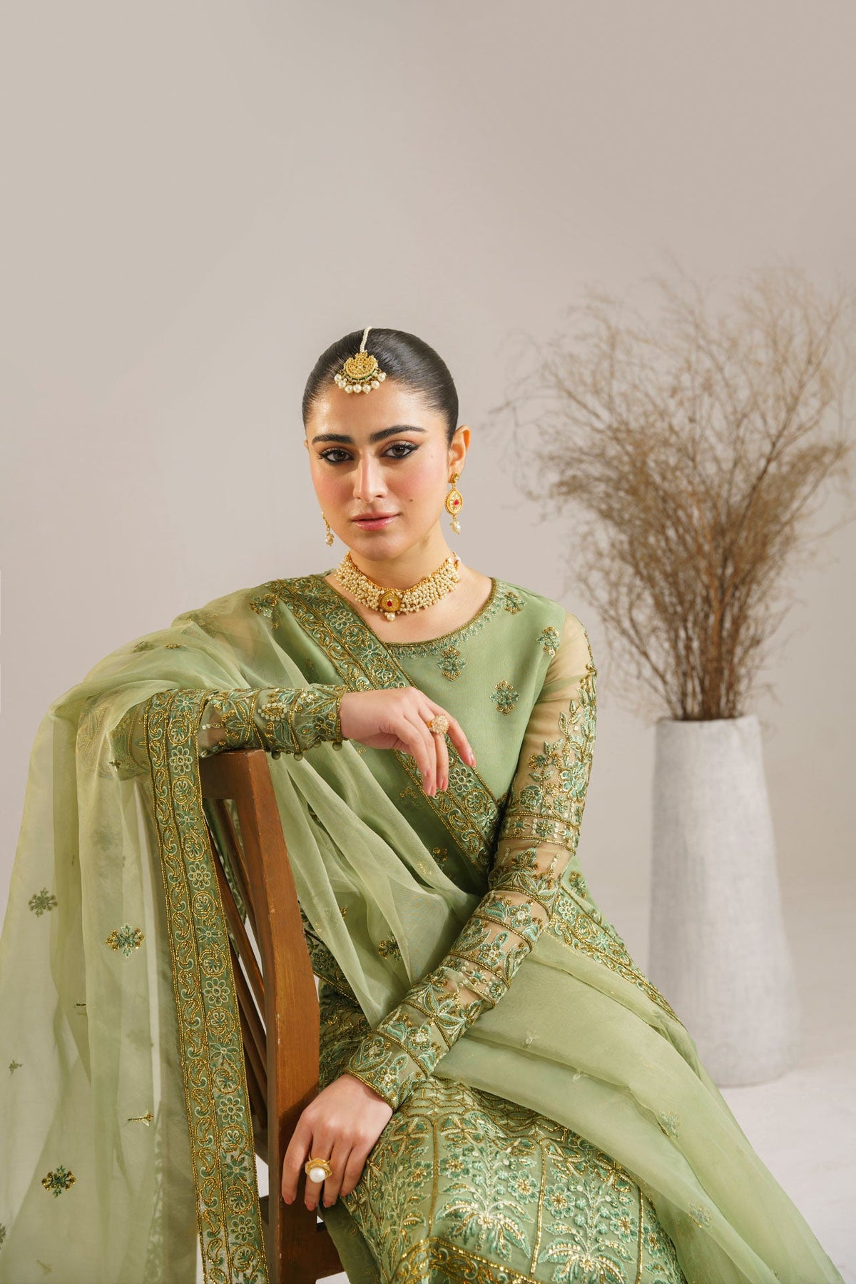 Akbar Aslam Fareena organza formal suit, photo 7