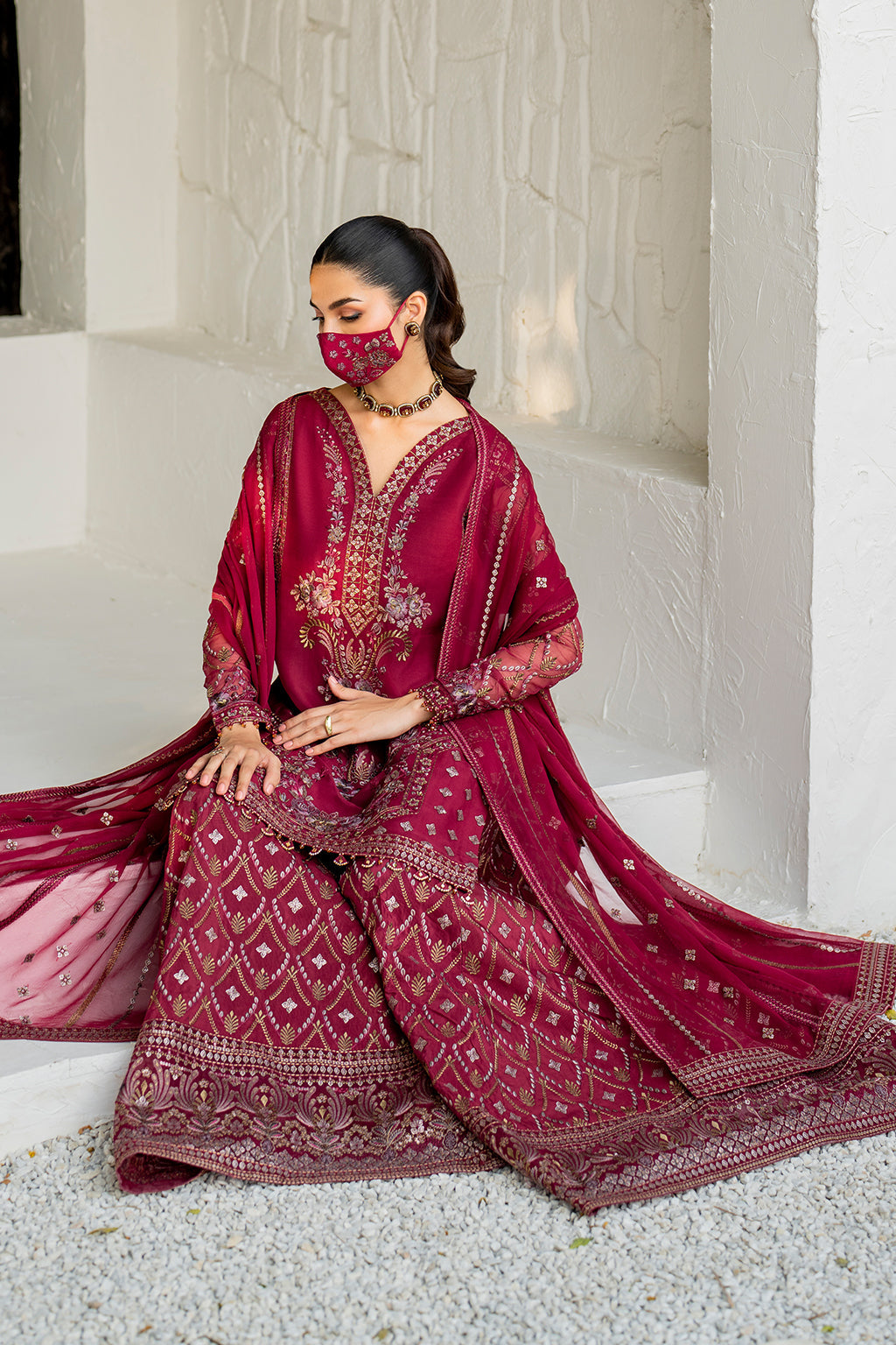 Flossie | Naqsh Formals | S-1402 (B) -  Flossie Ladies Clothes - Original Designer Dress - House of Maryam