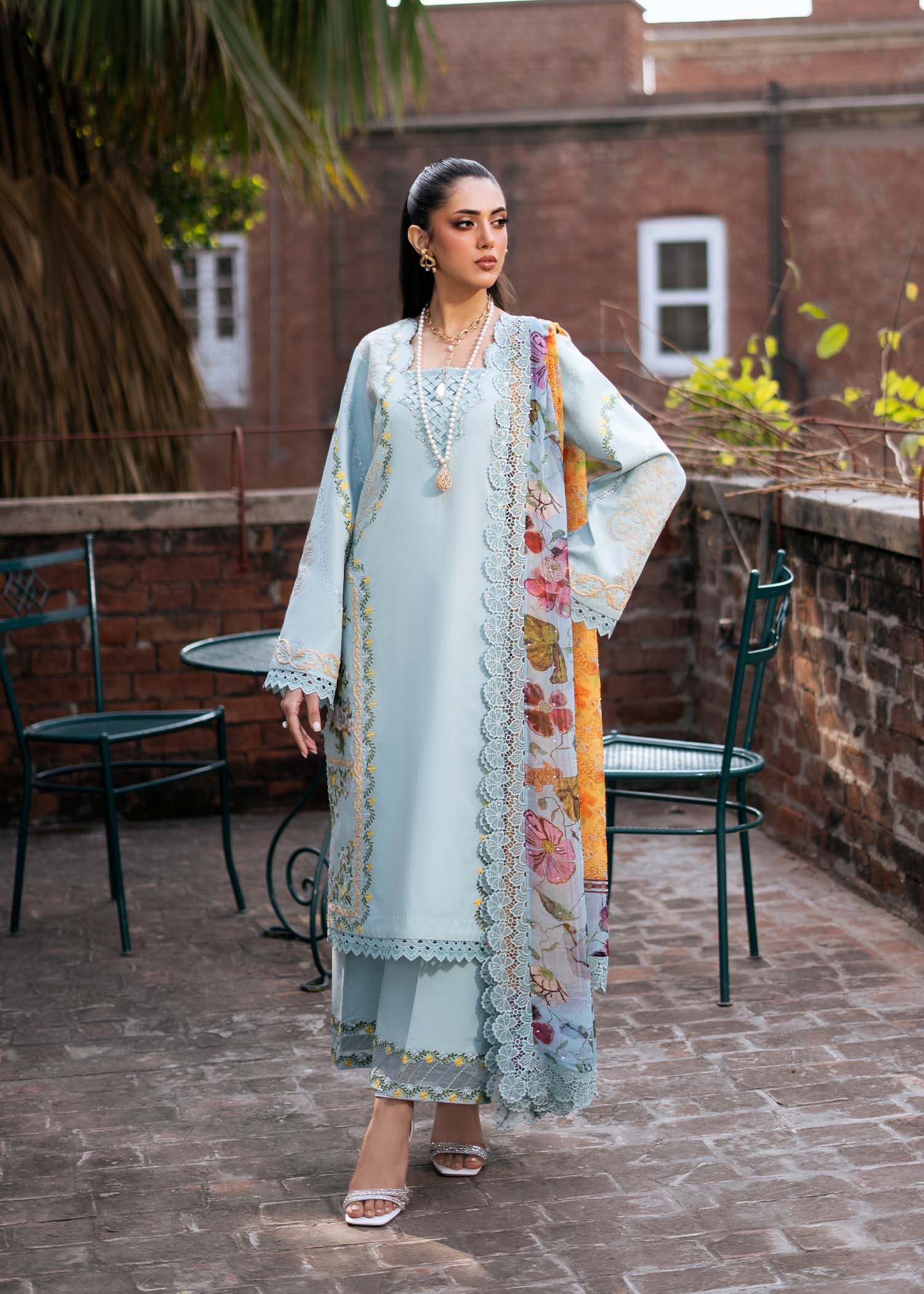 Fozia Khalid | Blossom Festive Lawn 25 |Freesia -  Fozia Khalid Ladies Clothes -  House of Maryam