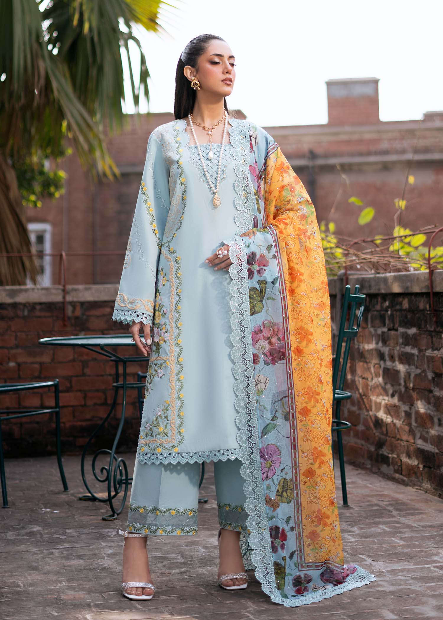 Fozia Khalid | Blossom Festive Lawn 25 |Freesia -  Fozia Khalid Ladies Clothes -  House of Maryam