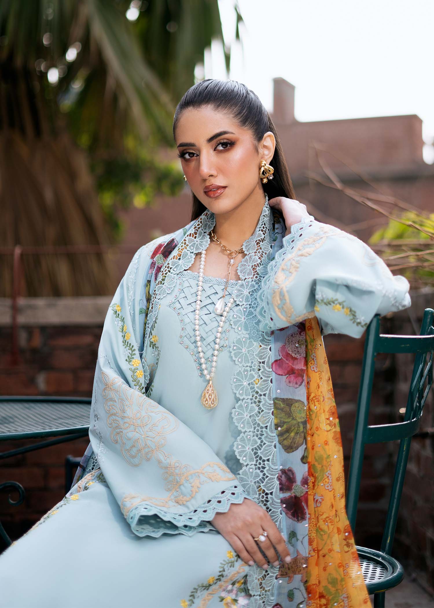 Fozia Khalid | Blossom Festive Lawn 25 |Freesia -  Fozia Khalid Ladies Clothes -  House of Maryam