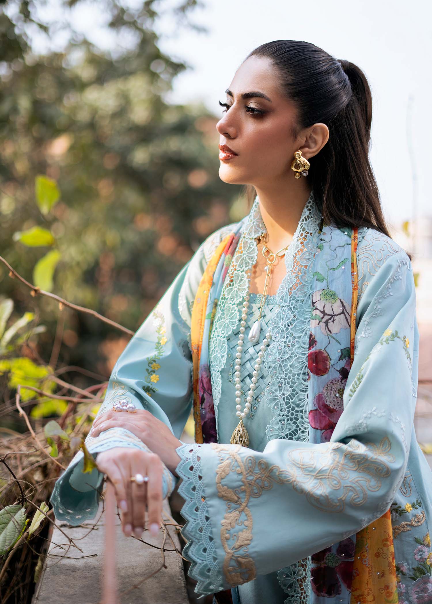 Fozia Khalid | Blossom Festive Lawn 25 |Freesia -  Fozia Khalid Ladies Clothes -  House of Maryam