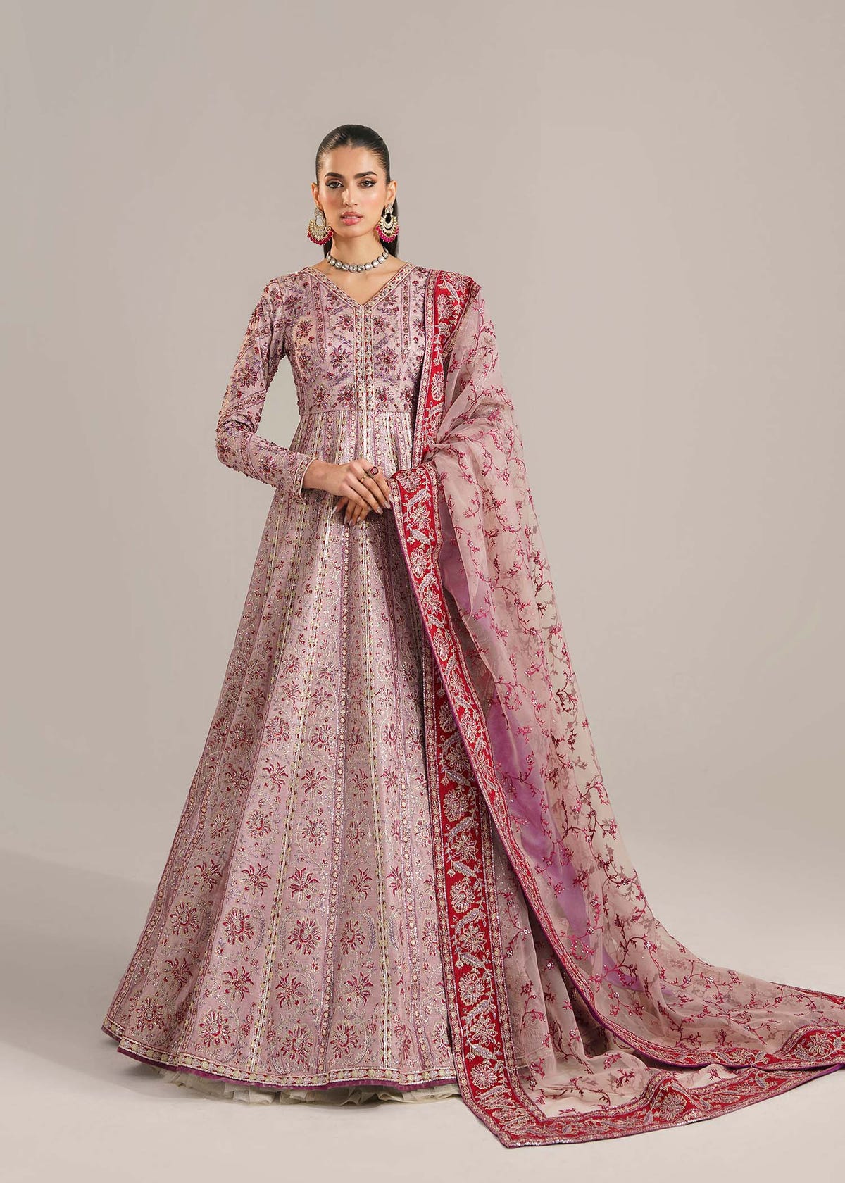 Akbar Aslam Farida organza formal maxi