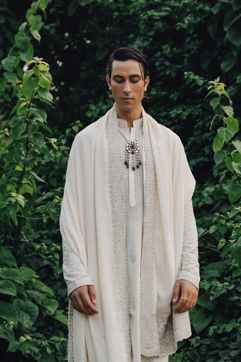 Republic By Omar Farooq | Luxury Rtw | 'Zaar' Shawl -  Republic by Omar Farooq Luxury RTW - Original Designer Dress - House of Maryam
