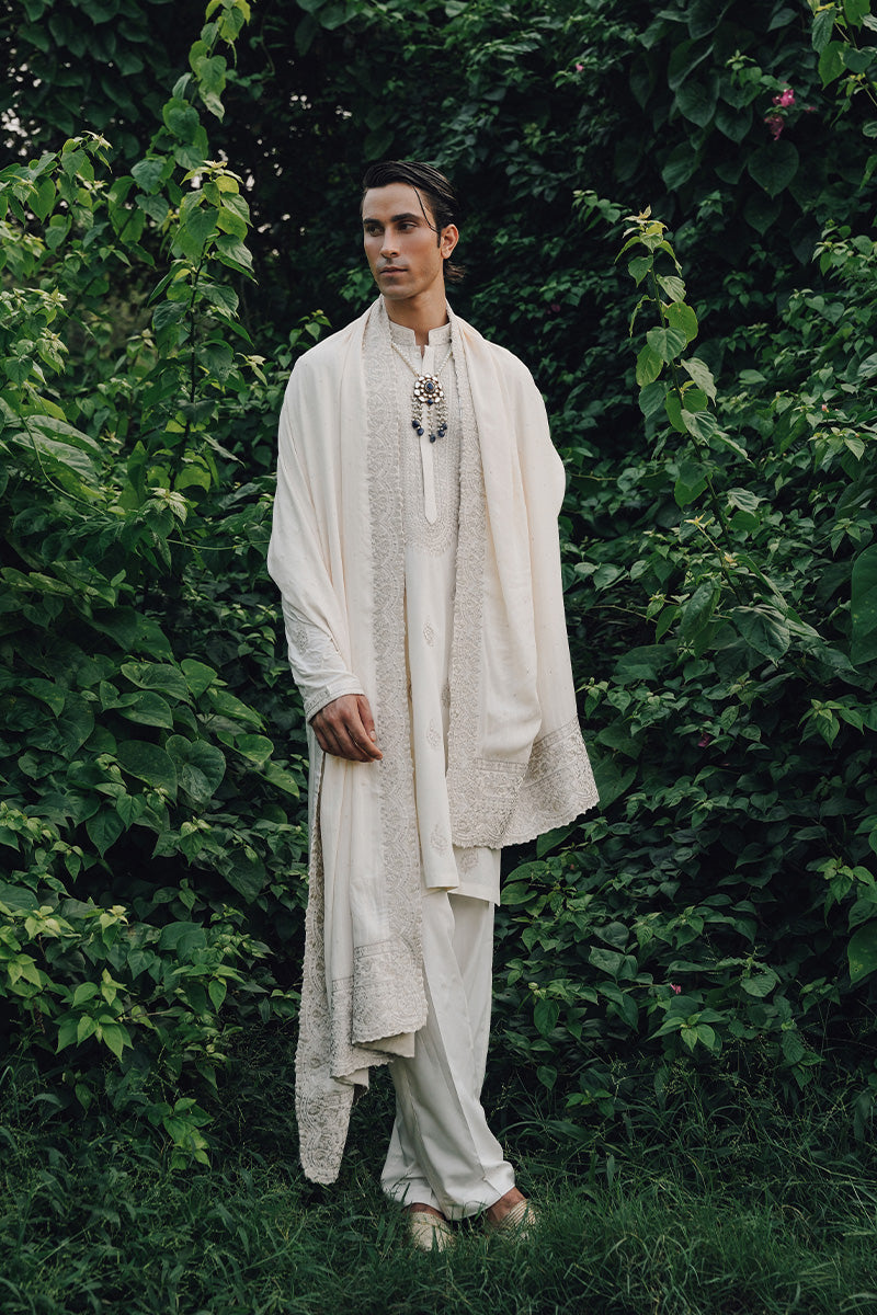 Republic By Omar Farooq | Luxury Rtw | 'Zaar' Shawl -  Republic by Omar Farooq Luxury RTW - Original Designer Dress - House of Maryam