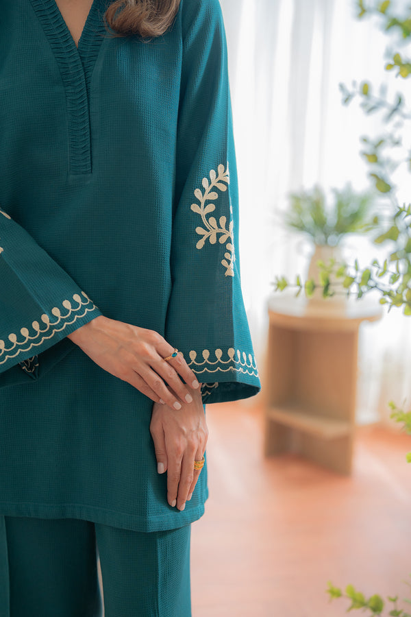 Sahar | Pret Essentials Winter 25 | Emerald Tide-6