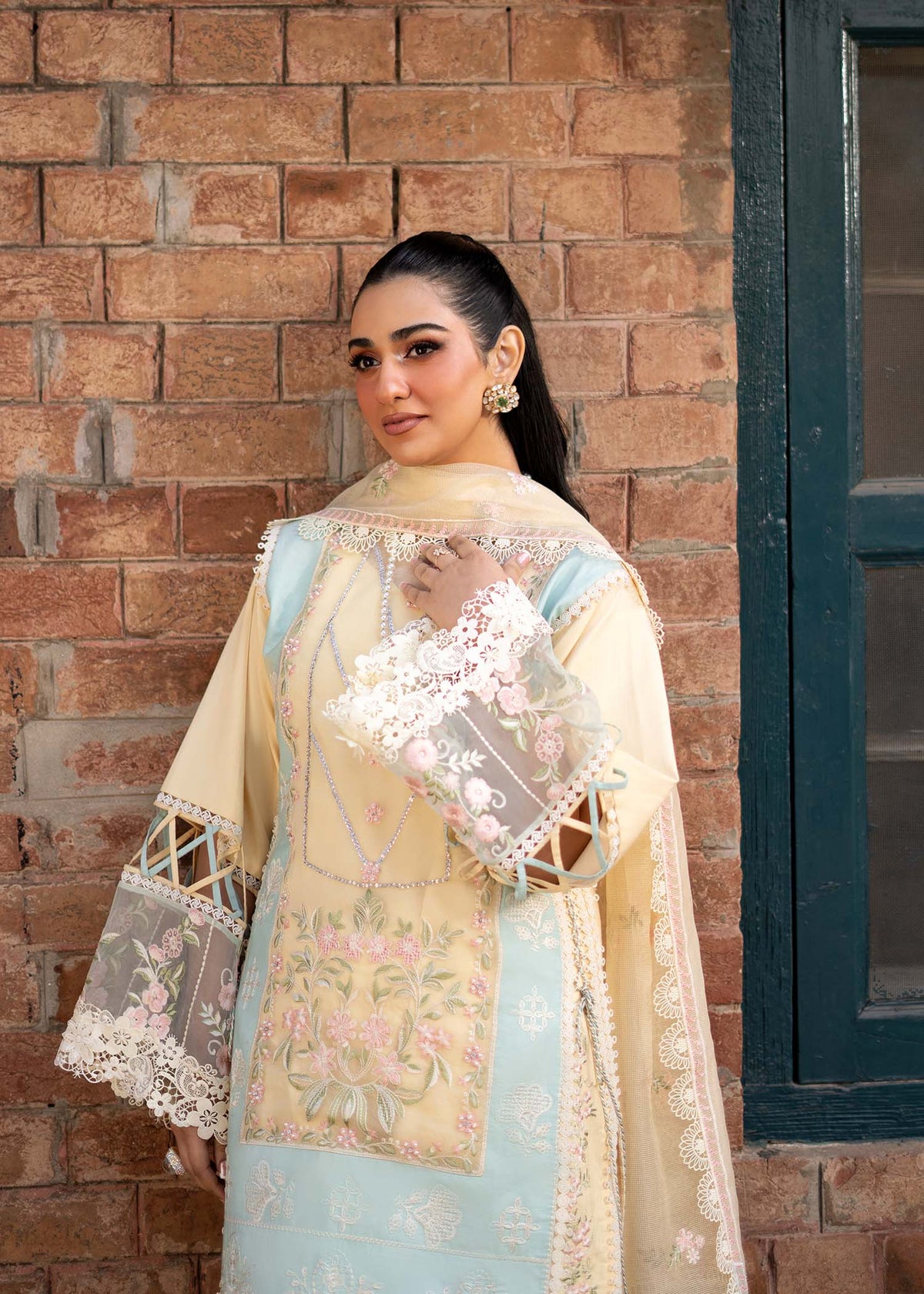 Fozia Khalid | Blossom Festive Lawn 25 | Primrose -  Fozia Khalid Ladies Clothes - Original Designer Dress - House of Maryam