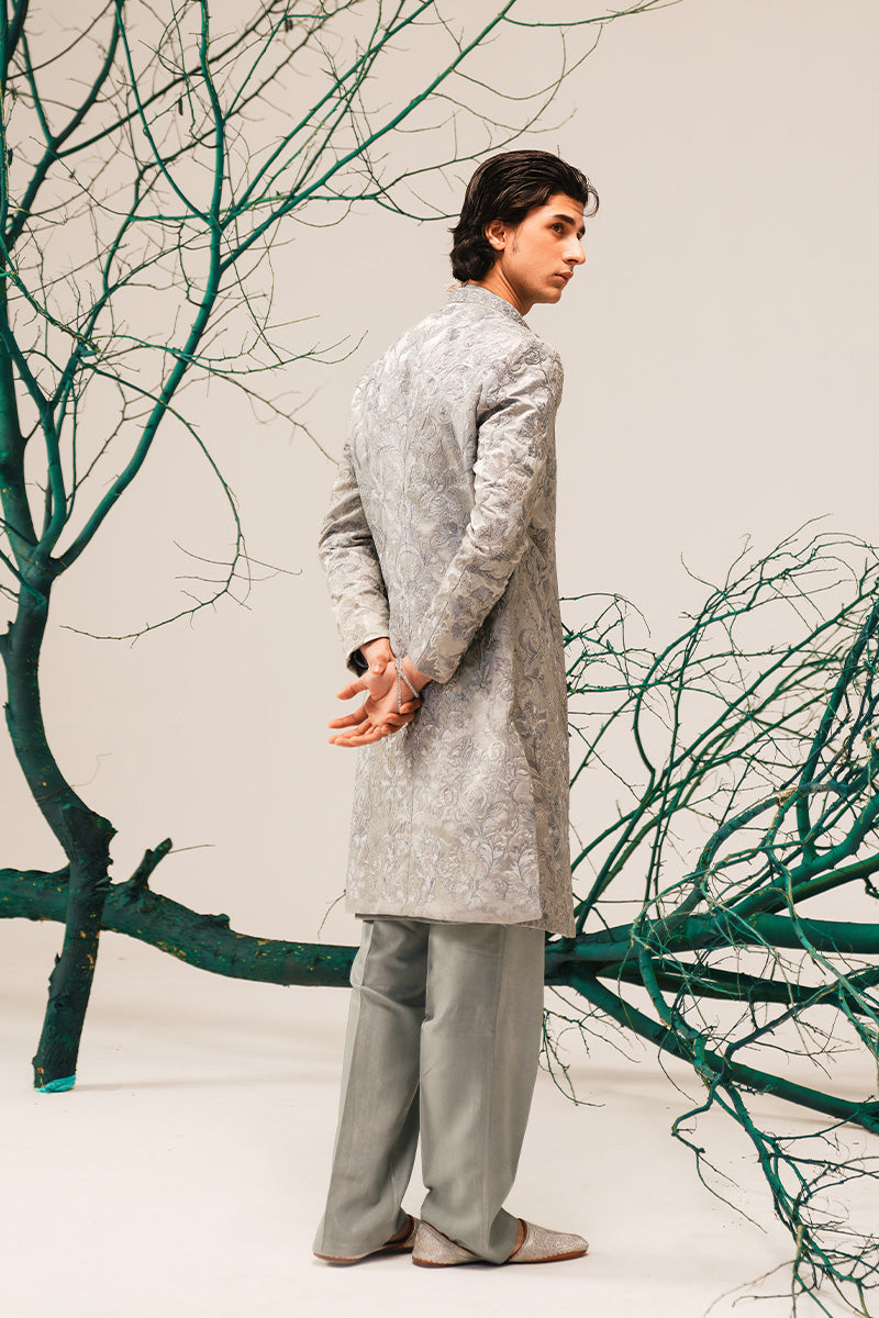 Republic By Omar Farooq | Sherwani Couture | 'Rao' Hand Embroidered Open-Sherwani -  Republic by Omar Farooq SHERWANI COUTURE - Original Designer Dress - House of Maryam