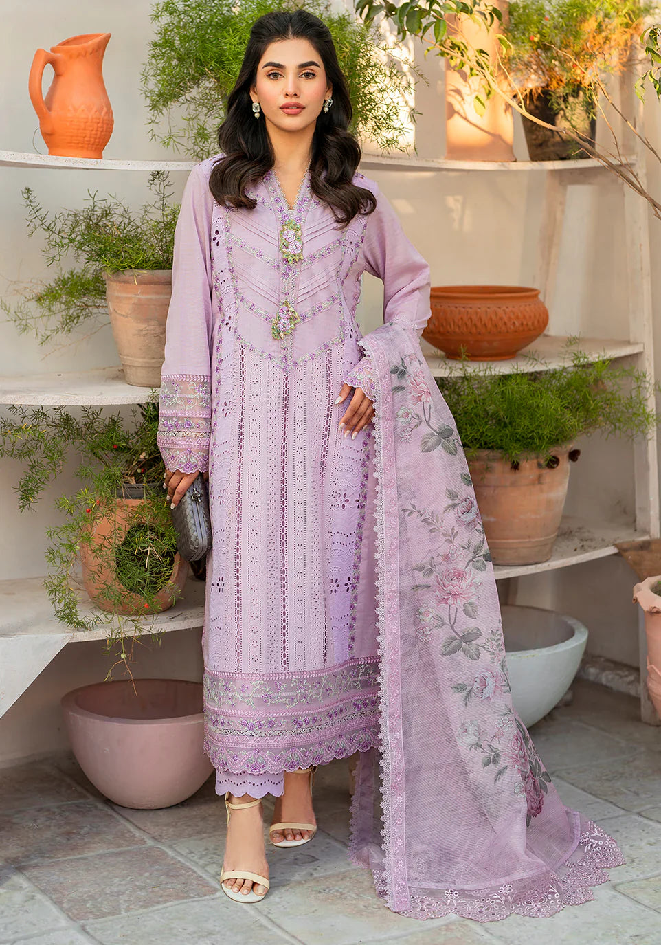 Zarqash | Belle Ame 24 | BL 005 Periwinkle by Designer Zarqash - House of Maryam - Pakistani Designer Ethnic Wear in {{ shop.shopifyCountryName }}