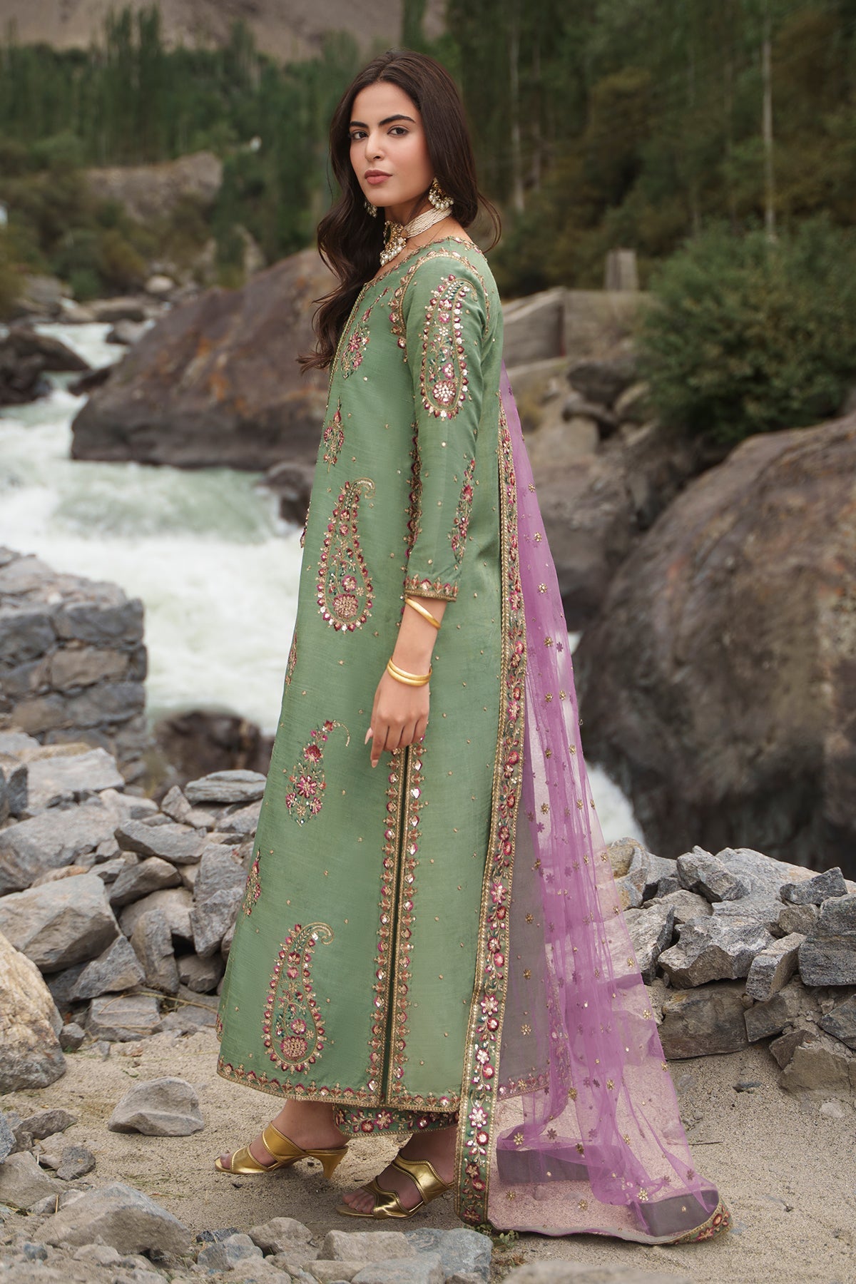 Charizma | Festive Pret | Embroidered Raw Silk CMA-6-446, image 2