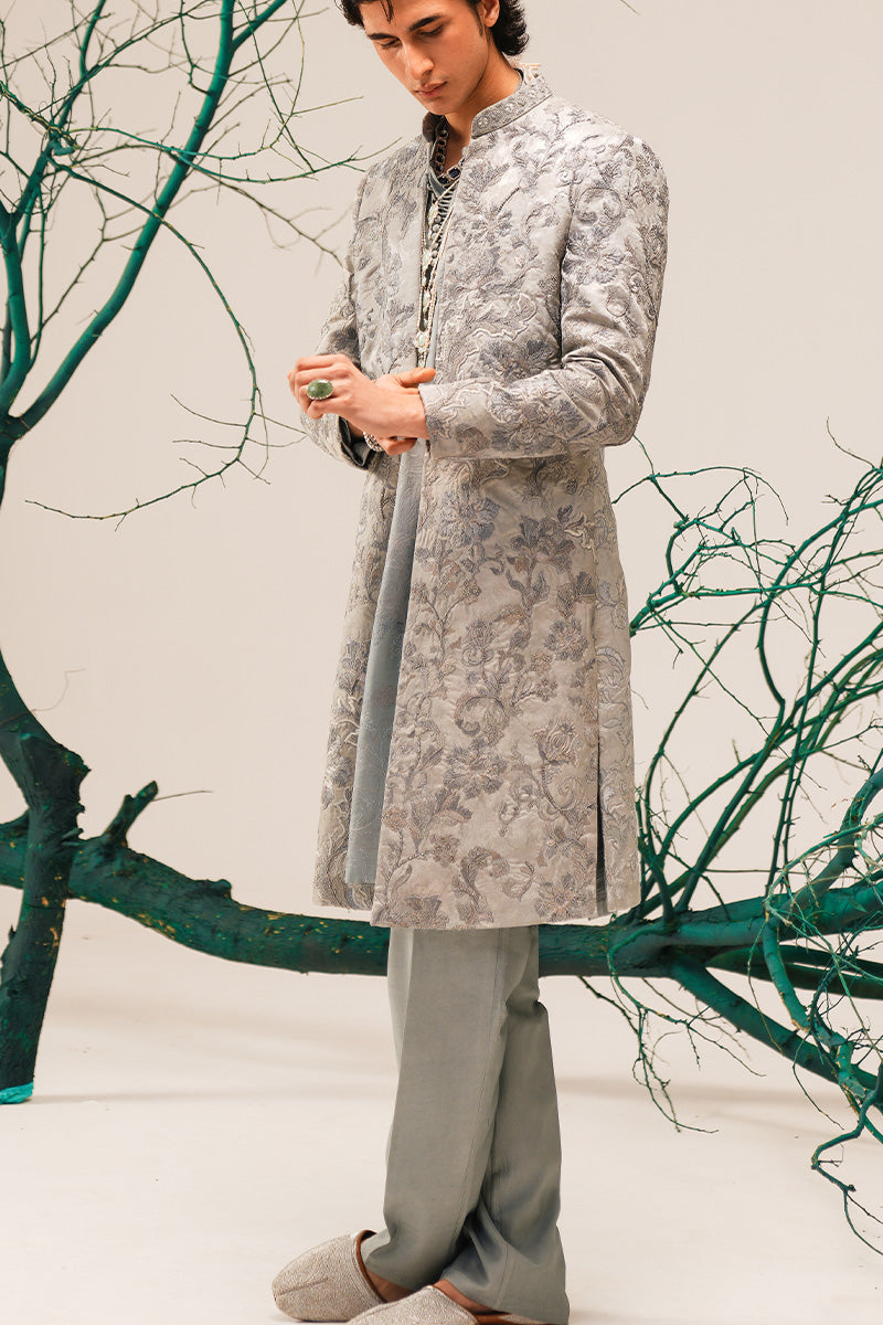 Republic By Omar Farooq | Sherwani Couture | 'Rao' Hand Embroidered Open-Sherwani -  Republic by Omar Farooq SHERWANI COUTURE - Original Designer Dress - House of Maryam