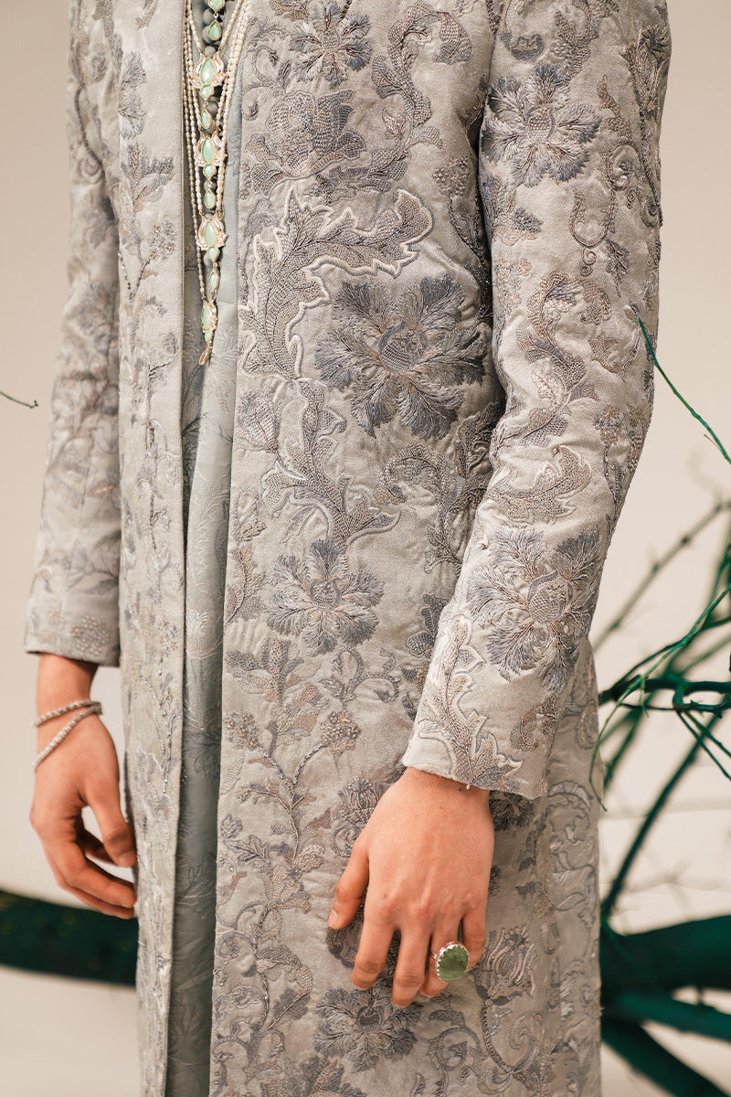 Republic By Omar Farooq | Sherwani Couture | 'Rao' Hand Embroidered Open-Sherwani