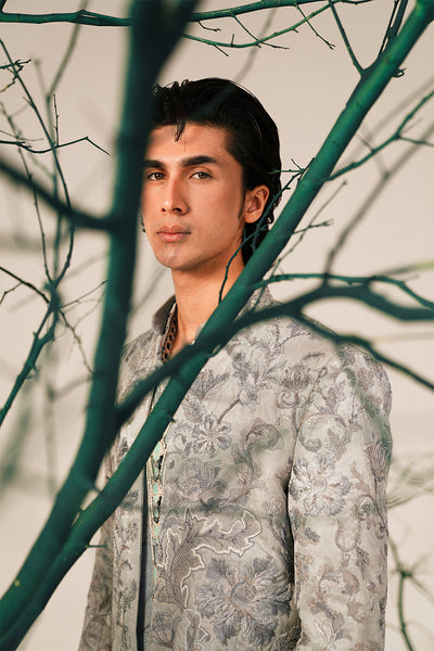 Republic By Omar Farooq | Sherwani Couture | 'Rao' Hand Embroidered Open-Sherwani -  Republic by Omar Farooq SHERWANI COUTURE - Original Designer Dress - House of Maryam