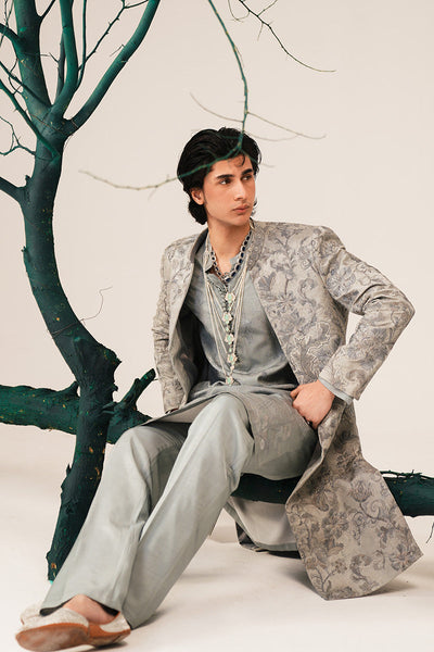 Republic By Omar Farooq | Sherwani Couture | 'Rao' Hand Embroidered Open-Sherwani -  Republic by Omar Farooq SHERWANI COUTURE - Original Designer Dress - House of Maryam