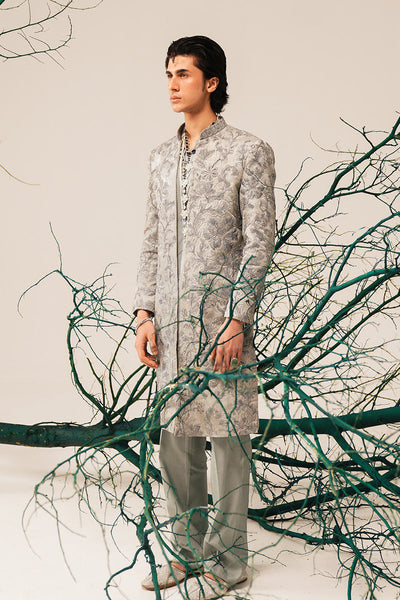 Republic By Omar Farooq | Sherwani Couture | 'Rao' Hand Embroidered Open-Sherwani -  Republic by Omar Farooq SHERWANI COUTURE - Original Designer Dress - House of Maryam