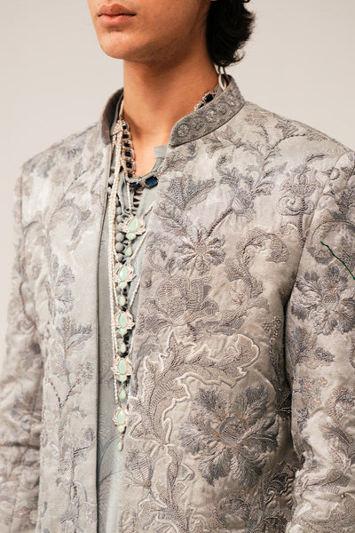 Republic By Omar Farooq | Sherwani Couture | 'Rao' Hand Embroidered Open-Sherwani -  Republic by Omar Farooq SHERWANI COUTURE - Original Designer Dress - House of Maryam