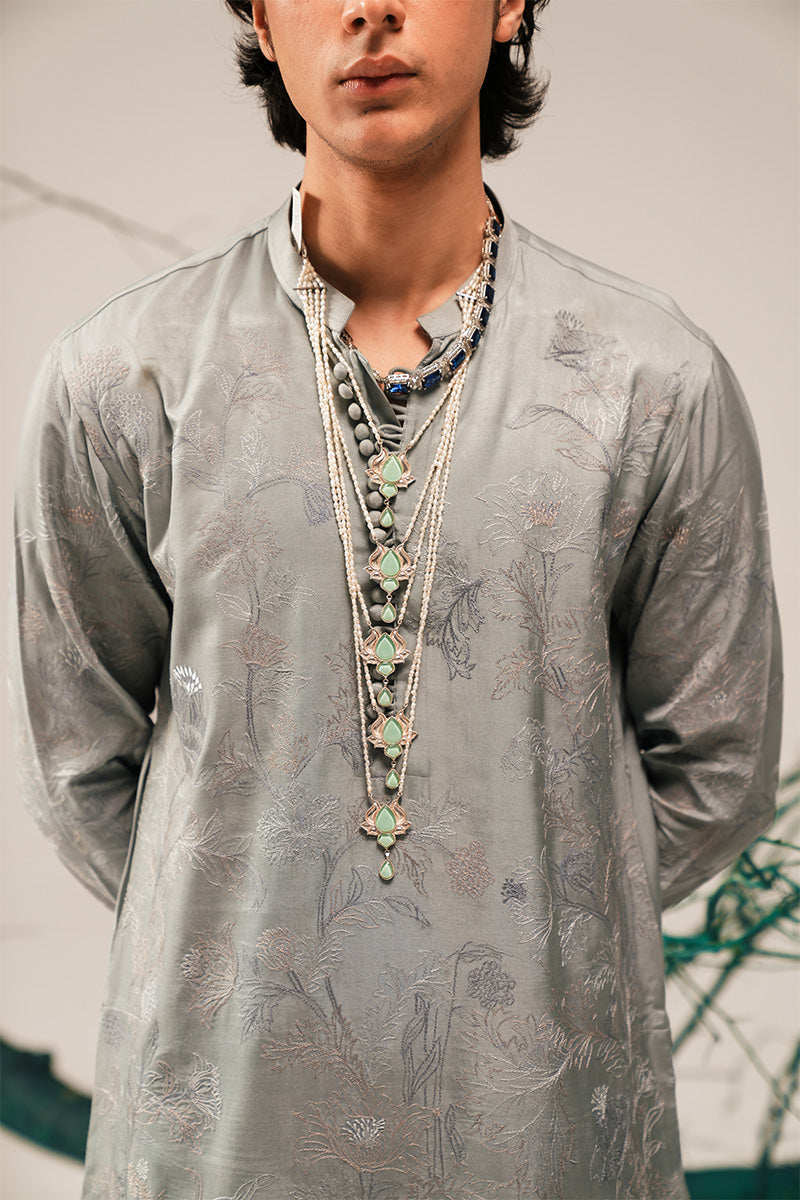 Republic By Omar Farooq | Sherwani Couture | 'Rao' Hand Embroidered Open-Sherwani -  Republic by Omar Farooq SHERWANI COUTURE - Original Designer Dress - House of Maryam