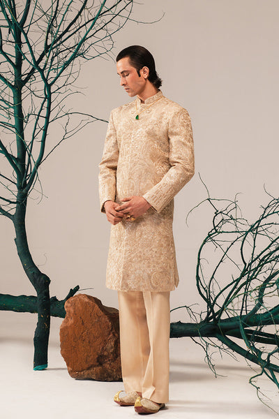 Republic By Omar Farooq | Sherwani Couture | 'Aleem' Hand Embroidered Sherwani -  Republic by Omar Farooq SHERWANI COUTURE - Original Designer Dress - House of Maryam
