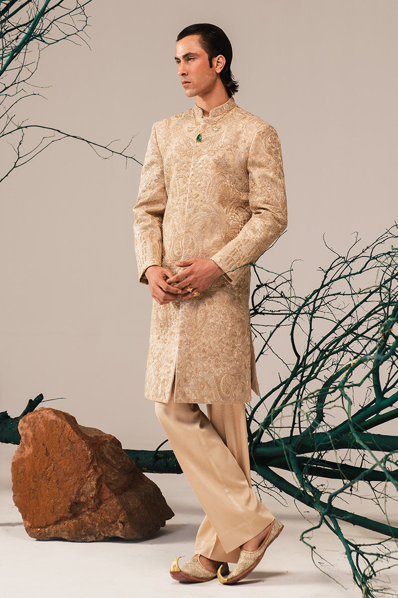 Republic By Omar Farooq | Sherwani Couture | 'Aleem' Hand Embroidered Sherwani -  Republic by Omar Farooq SHERWANI COUTURE - Original Designer Dress - House of Maryam