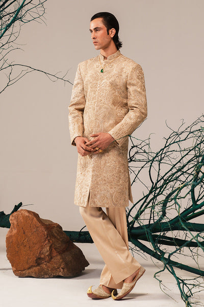 Republic By Omar Farooq | Sherwani Couture | 'Aleem' Hand Embroidered Sherwani -  Republic by Omar Farooq SHERWANI COUTURE - Original Designer Dress - House of Maryam