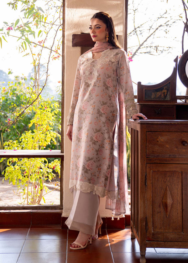 Myeesha | Lamhay Luxury Lawn 25 | Kanwal (Long Shirt) -  Myeesha Ladies Clothes - Original Designer Dress - House of Maryam
