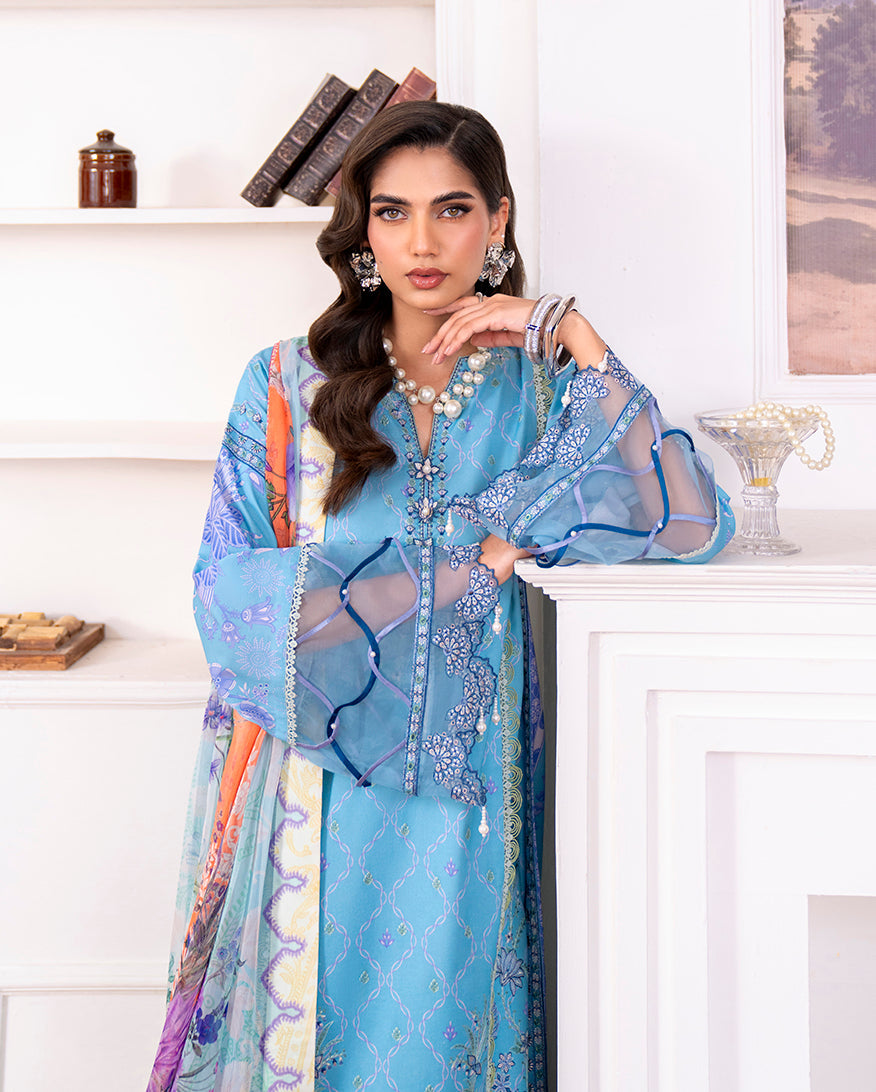 Roheenaz | Aezel Embroidered Cambric | Miren -  Roheenaz Ladies Clothes - Original Designer Dress - House of Maryam