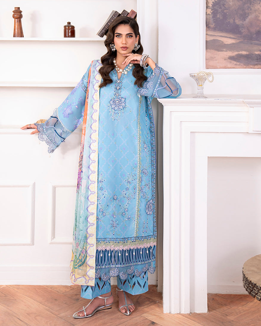 Roheenaz | Aezel Embroidered Cambric | Miren -  Roheenaz Ladies Clothes - Original Designer Dress - House of Maryam