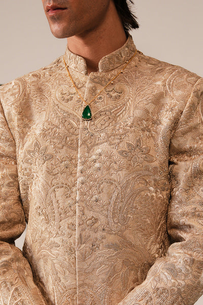 Republic By Omar Farooq | Sherwani Couture | 'Aleem' Hand Embroidered Sherwani -  Republic by Omar Farooq SHERWANI COUTURE - Original Designer Dress - House of Maryam