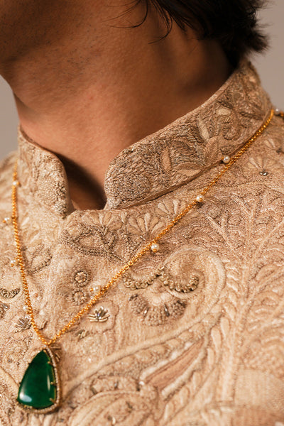 Republic By Omar Farooq | Sherwani Couture | 'Aleem' Hand Embroidered Sherwani -  Republic by Omar Farooq SHERWANI COUTURE - Original Designer Dress - House of Maryam