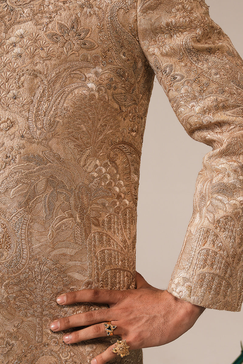 Republic By Omar Farooq | Sherwani Couture | 'Aleem' Hand Embroidered Sherwani -  Republic by Omar Farooq SHERWANI COUTURE - Original Designer Dress - House of Maryam