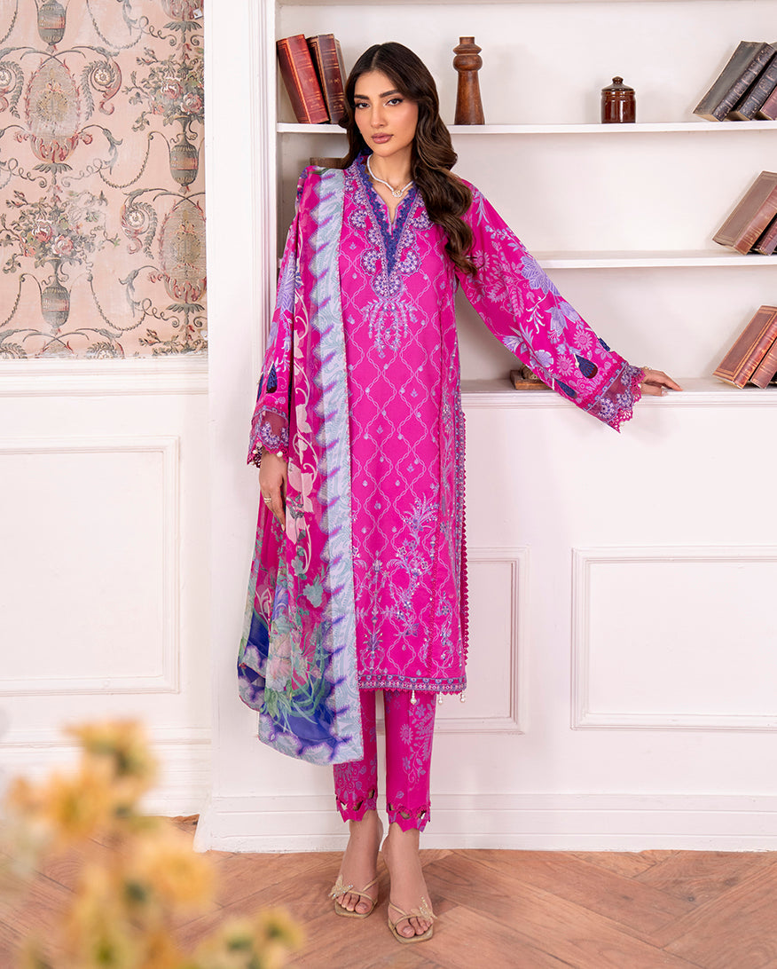 Roheenaz | Aezel Embroidered Cambric | Novah -  Roheenaz Ladies Clothes - Original Designer Dress - House of Maryam