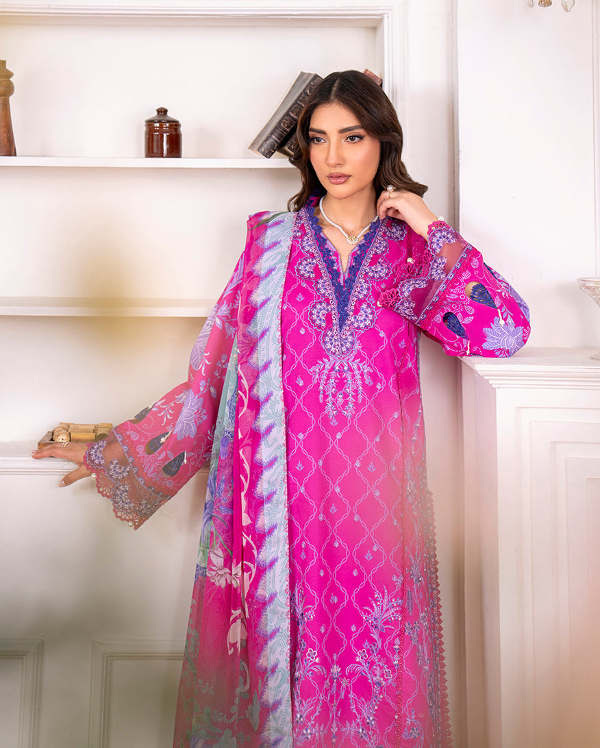 Roheenaz | Aezel Embroidered Cambric | Novah -  Roheenaz Ladies Clothes - Original Designer Dress - House of Maryam