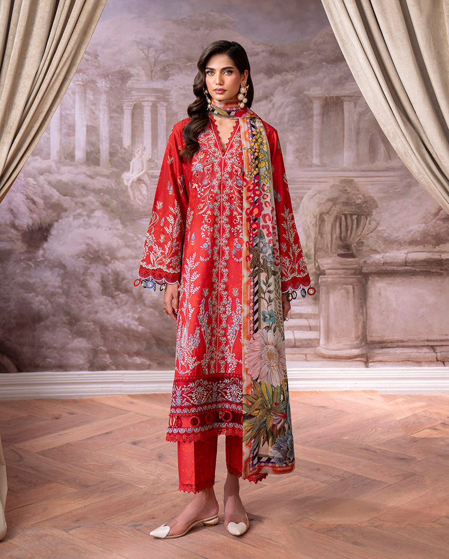 Roheenaz | Aezel Embroidered Cambric | Lyrah -  Roheenaz Ladies Clothes - Original Designer Dress - House of Maryam
