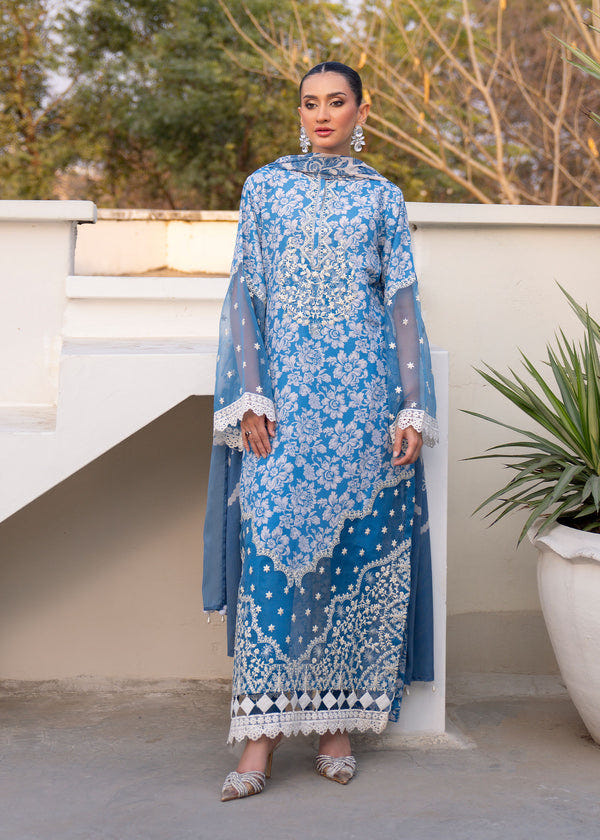 Myeesha | Lamhay Luxury Lawn 25 | Zarposh -  Myeesha Ladies Clothes - Original Designer Dress - House of Maryam